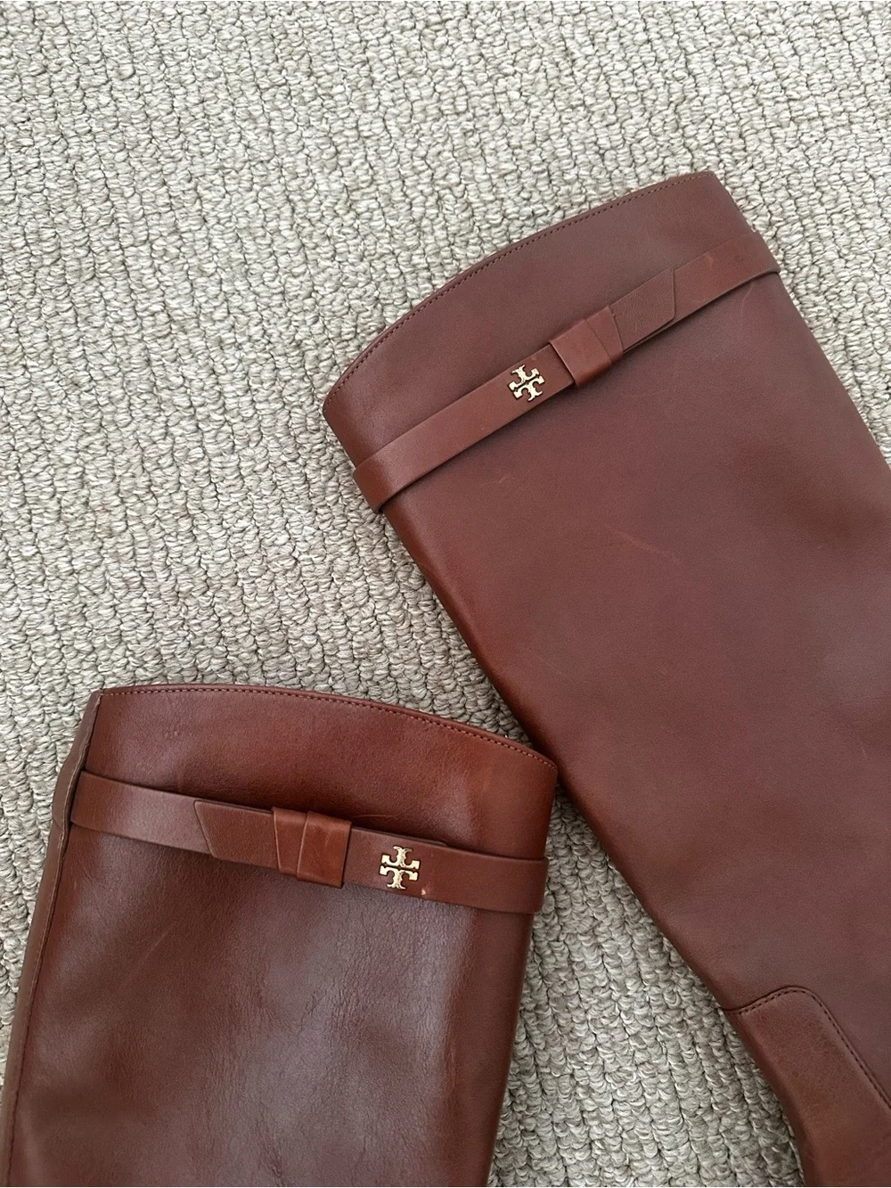 Tory Burch Chestnut Brown Leather Boot